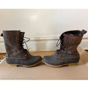 L.L. Bean Houndstooth Boots